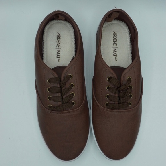 Brown Faux-Leather Shoes - Picture 2 of 3